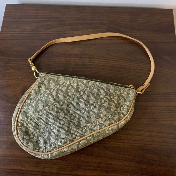 Dior Green Oblique Canvas Mini Saddle - Picture 3 of 8